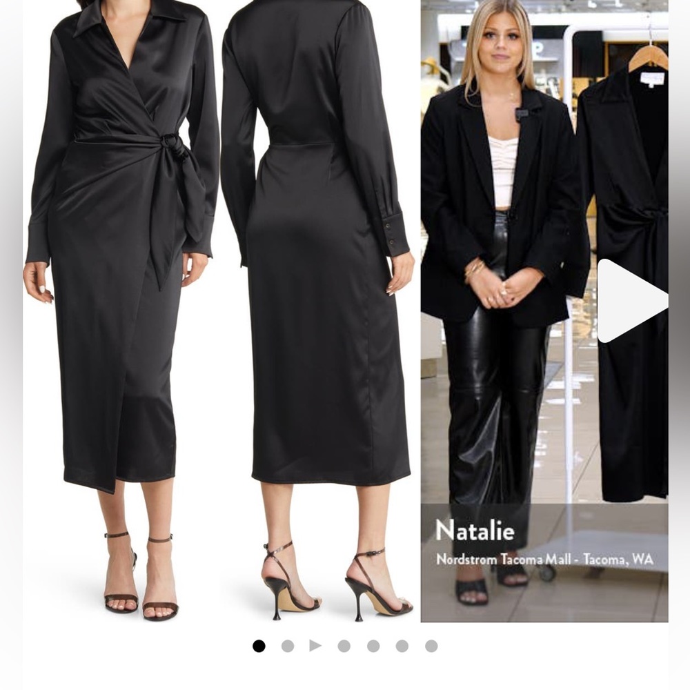 Black wrap dress
